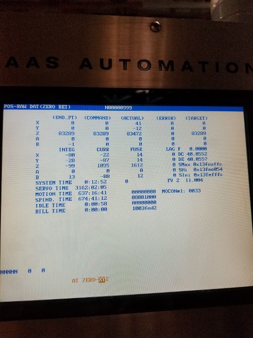 Haas VF-3SSYT, Machine ID: 7190